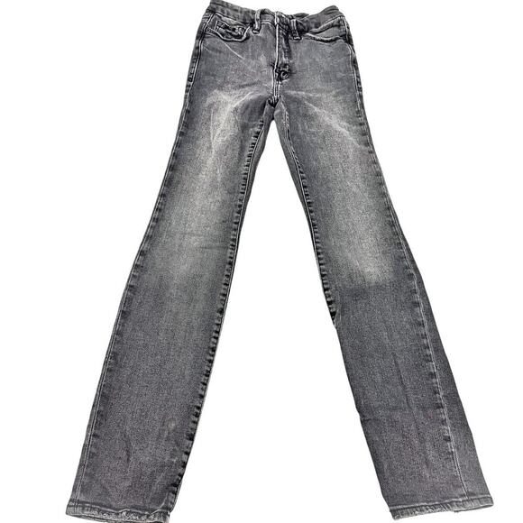 Good American Black Charcoal Wash Denim Jeans GCDBP802BT Black299 Size 25 - Picture 2 of 9